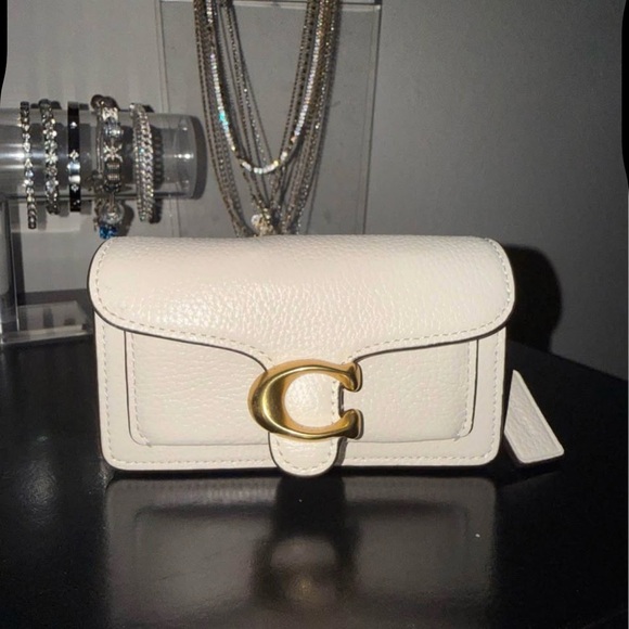 Coach Handbags - Coach Cream Leather Wallet with Gold Accent